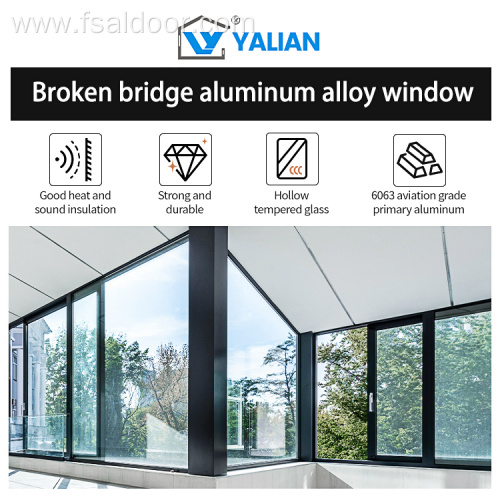 Double Glazed Aluminum Alloy Storm Proof Casement Windows